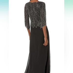 J Kara Women’s Beaded Gown- Black, size 8. NWT